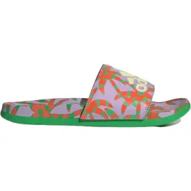 Adidas Women's Adilette Comfort Slides - Purple Glow / Pearl Citrine / Semi Flash Green