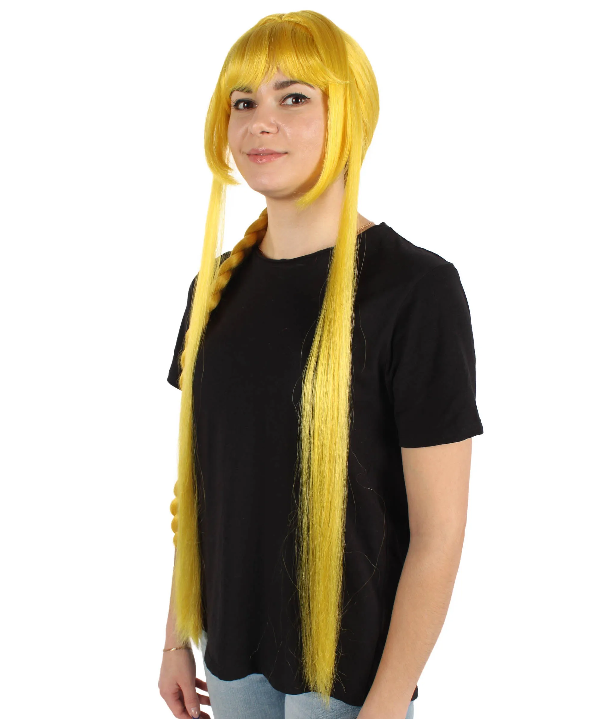 Adult Women's Long Blonde Cosplay Wig | Perfect for Halloween | Flame-retardant Synthetic Fiber