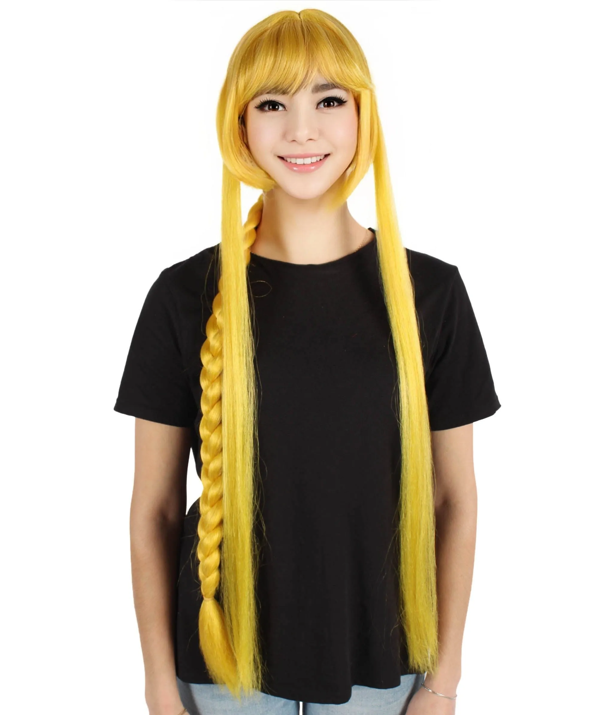 Adult Women's Long Blonde Cosplay Wig | Perfect for Halloween | Flame-retardant Synthetic Fiber