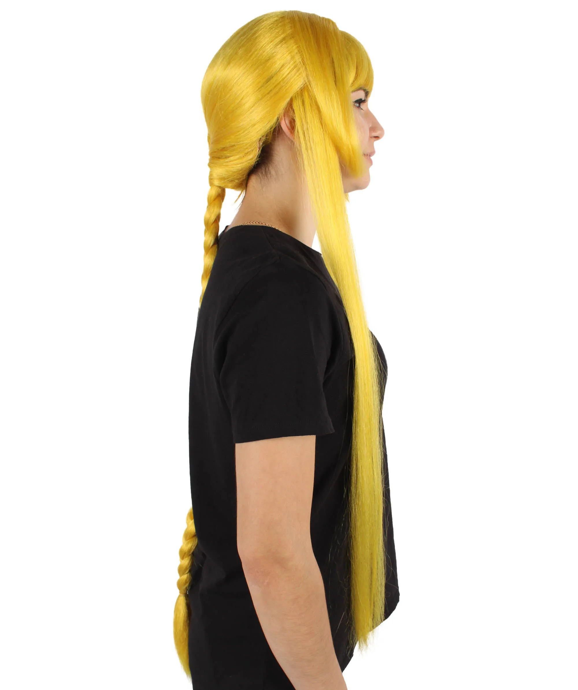 Adult Women's Long Blonde Cosplay Wig | Perfect for Halloween | Flame-retardant Synthetic Fiber