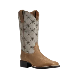 Ariat Women's Round Up Wide Brown Bomber Square Toe Boot