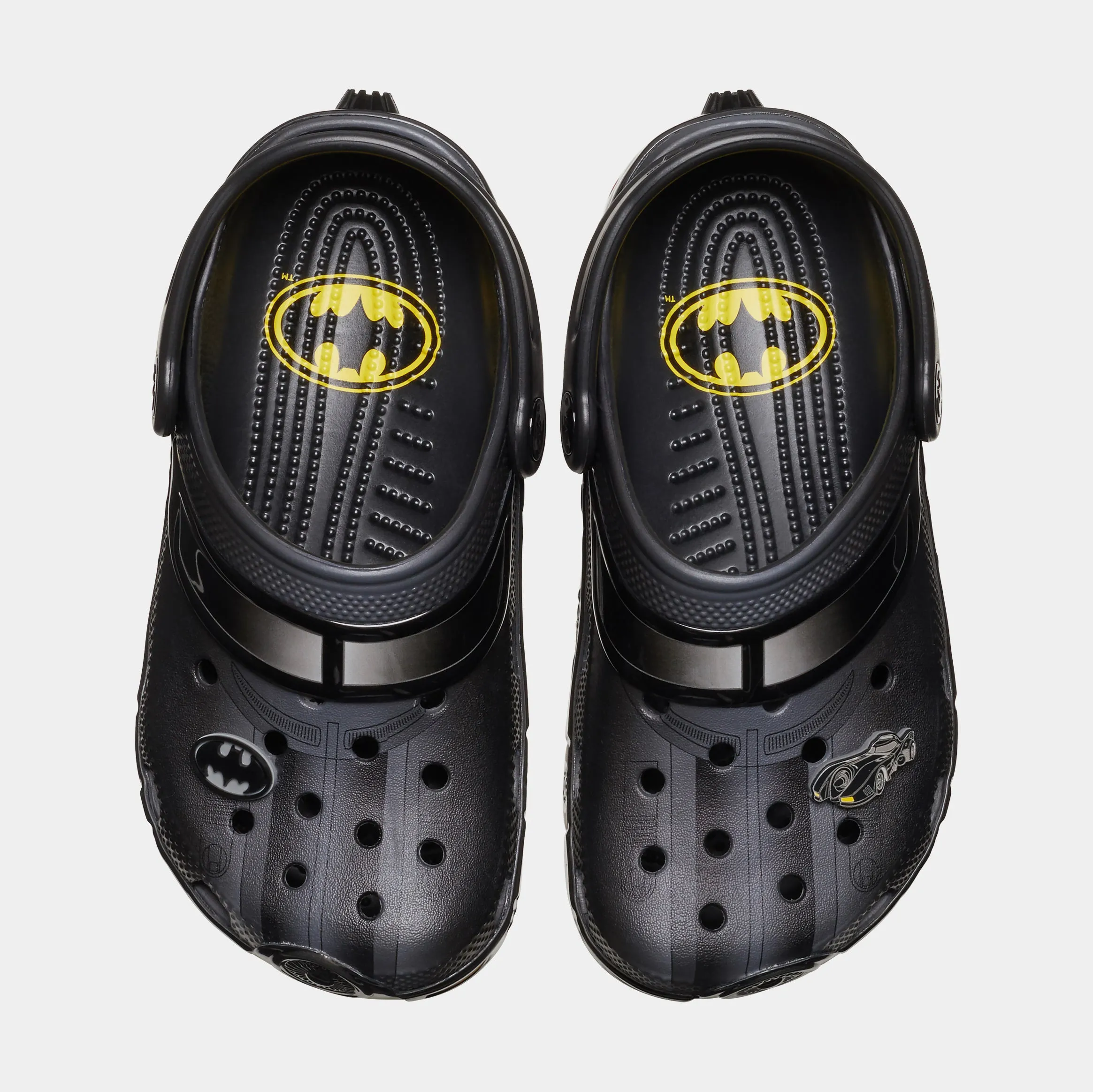 Batman Batmobile Classic Clog Infant Toddler Sandals (Black)