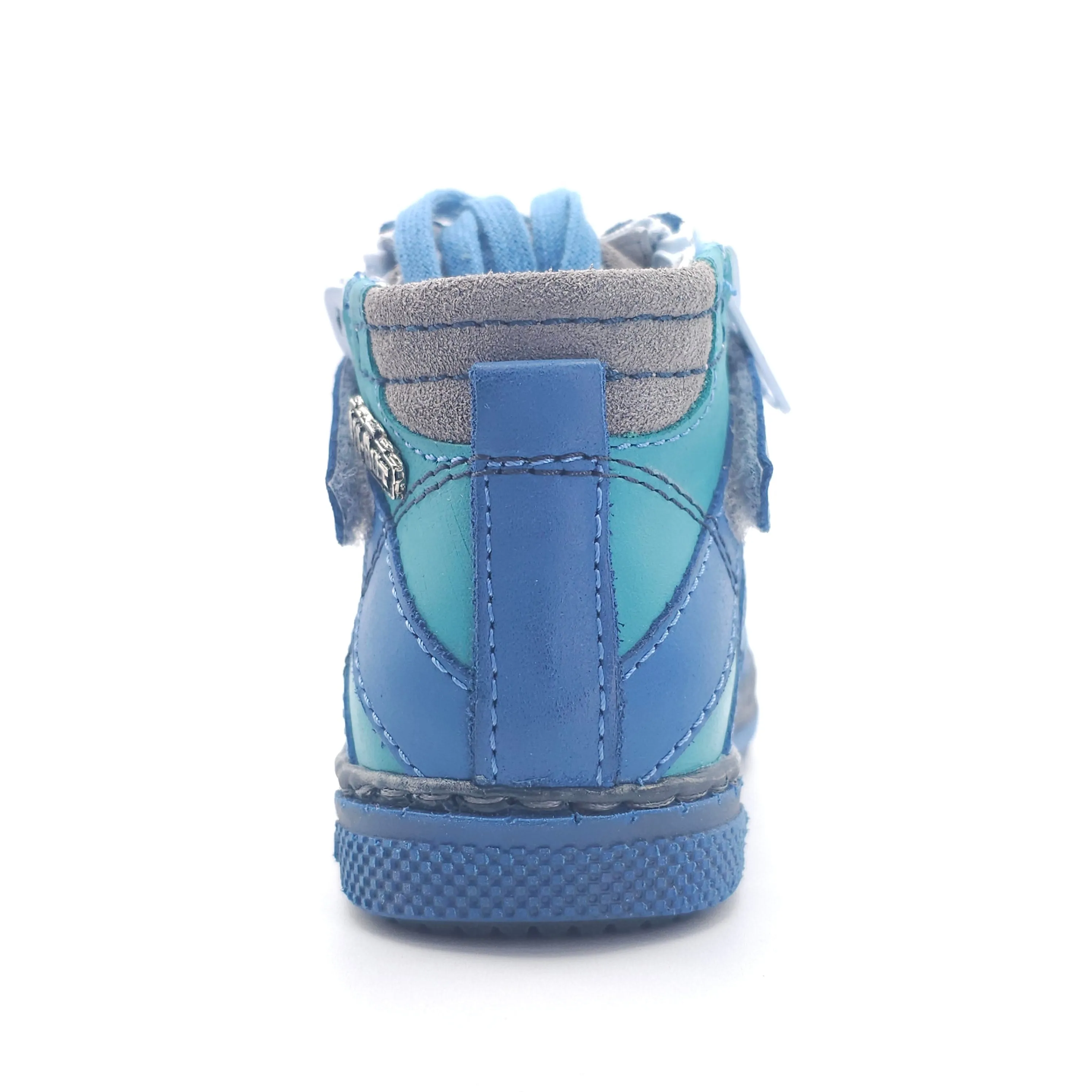 Boys High Zip Shoe In Blue