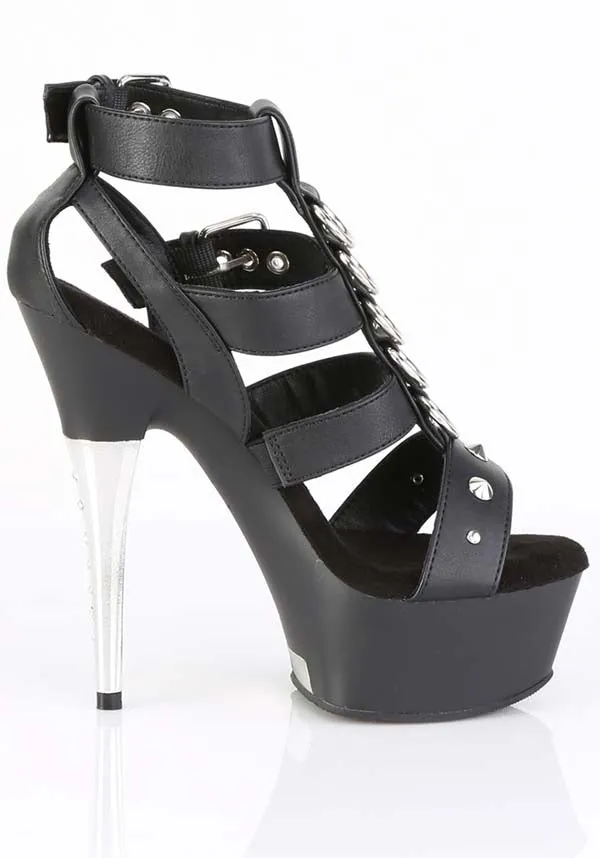 CAPTIVA-658 Black [Faux Leather] | HEELS [IN STOCK] **