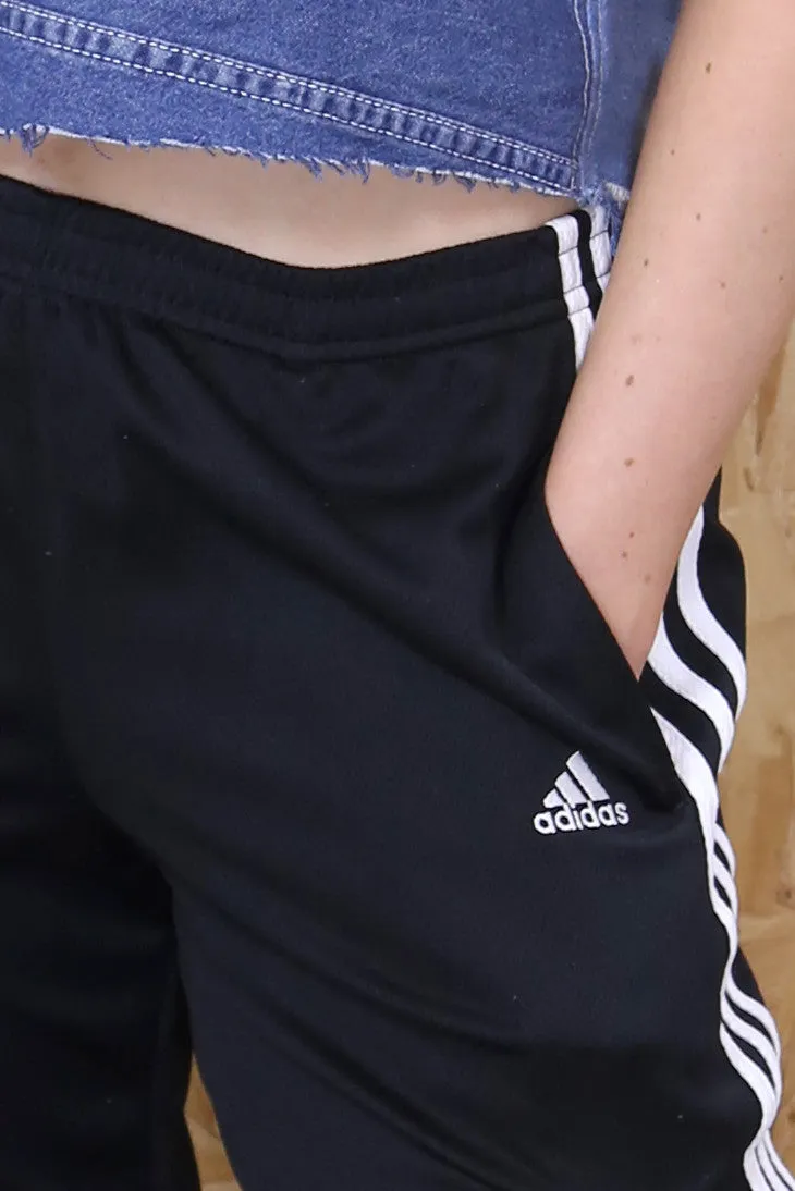 Classic Adidas Black Tracksuit Bottoms