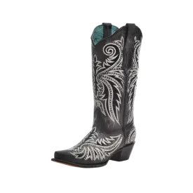 Corral Ladies Embroidered & Studded Black Western Boots