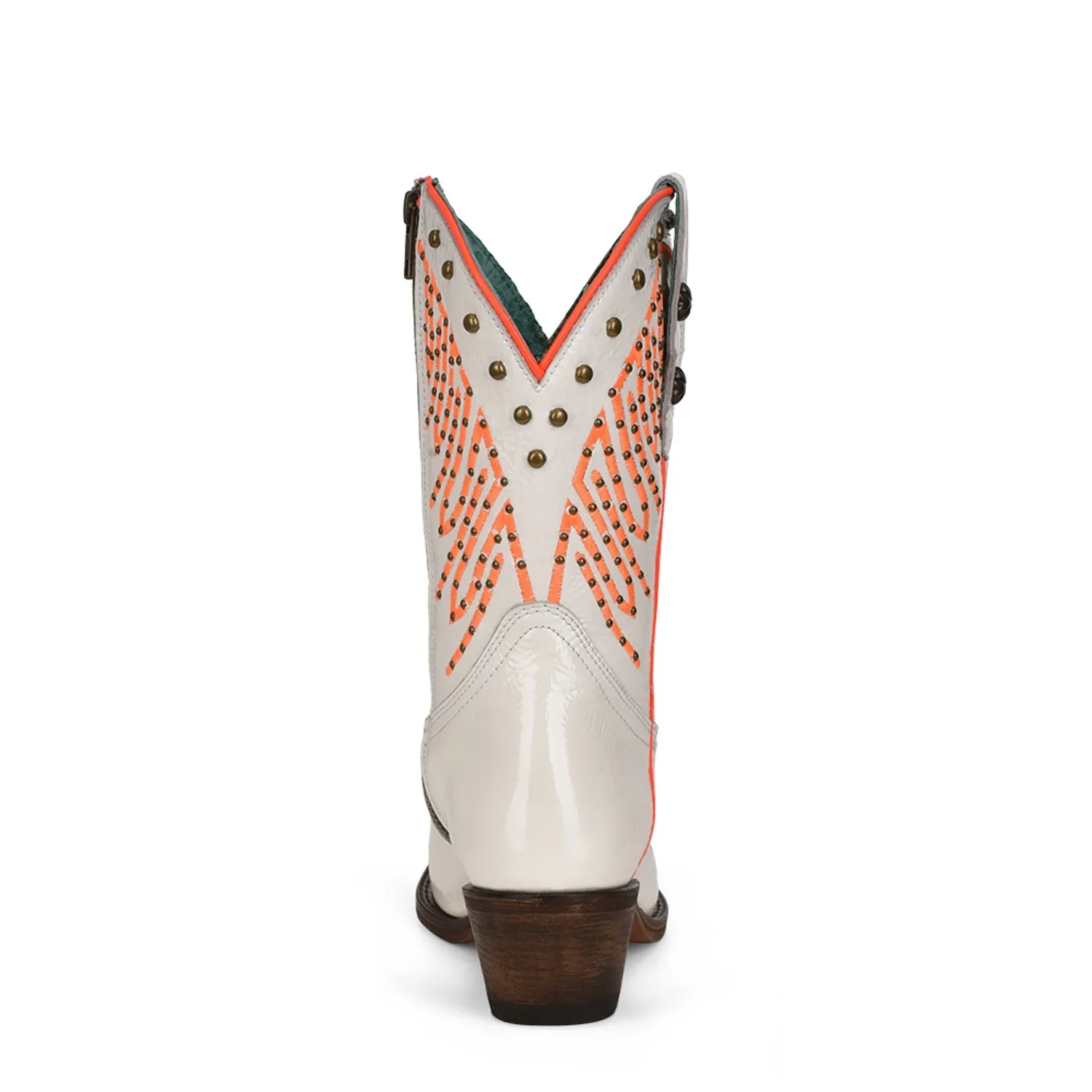 Corral Womens F1311 Neon/White Leather Zipper Western Cowboy Boots