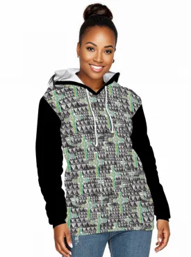 Cross Unisex Plush Hoodie with Pockets