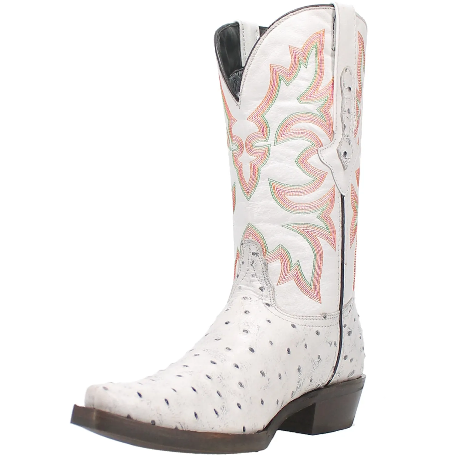 Dingo Mens Outlaw White Leather Cowboy Boots