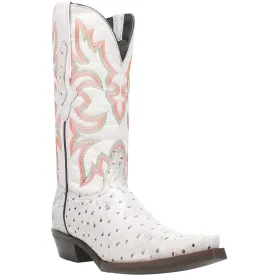 Dingo Mens Outlaw White Leather Cowboy Boots