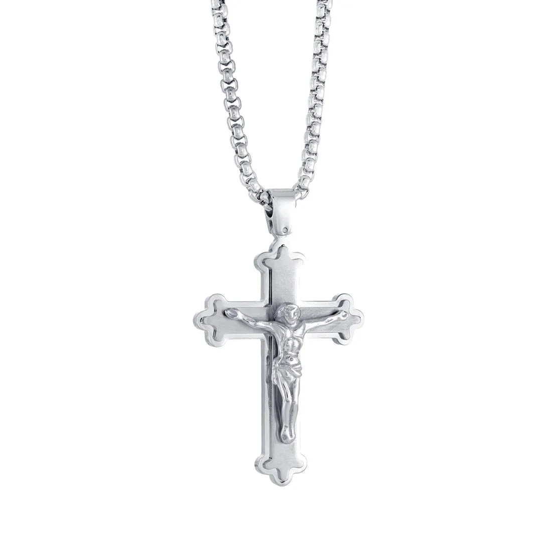 Emmanuel Cross Stainless Steel Necklace