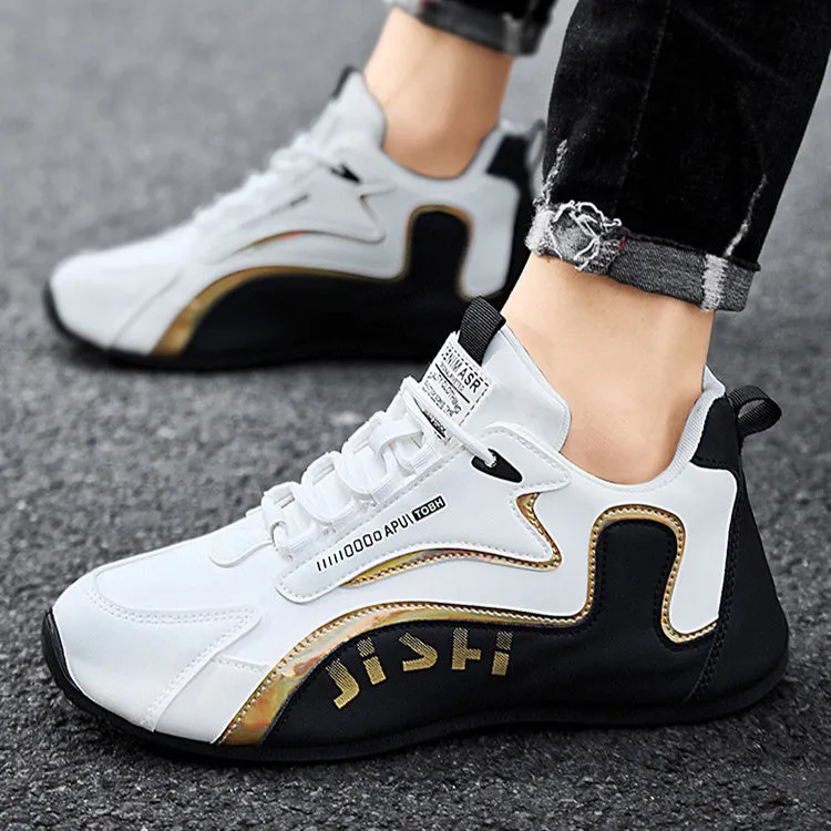 Fashion Colorblock Lace-up Breathable Low-top Sneakers