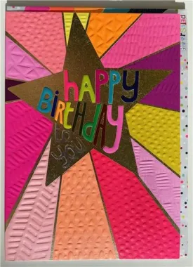 HL1934 Birthday Card Girl Star