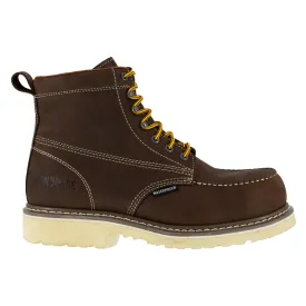 Iron Age Mens Brown Leather Work Boots Solidifier 6in WP CT