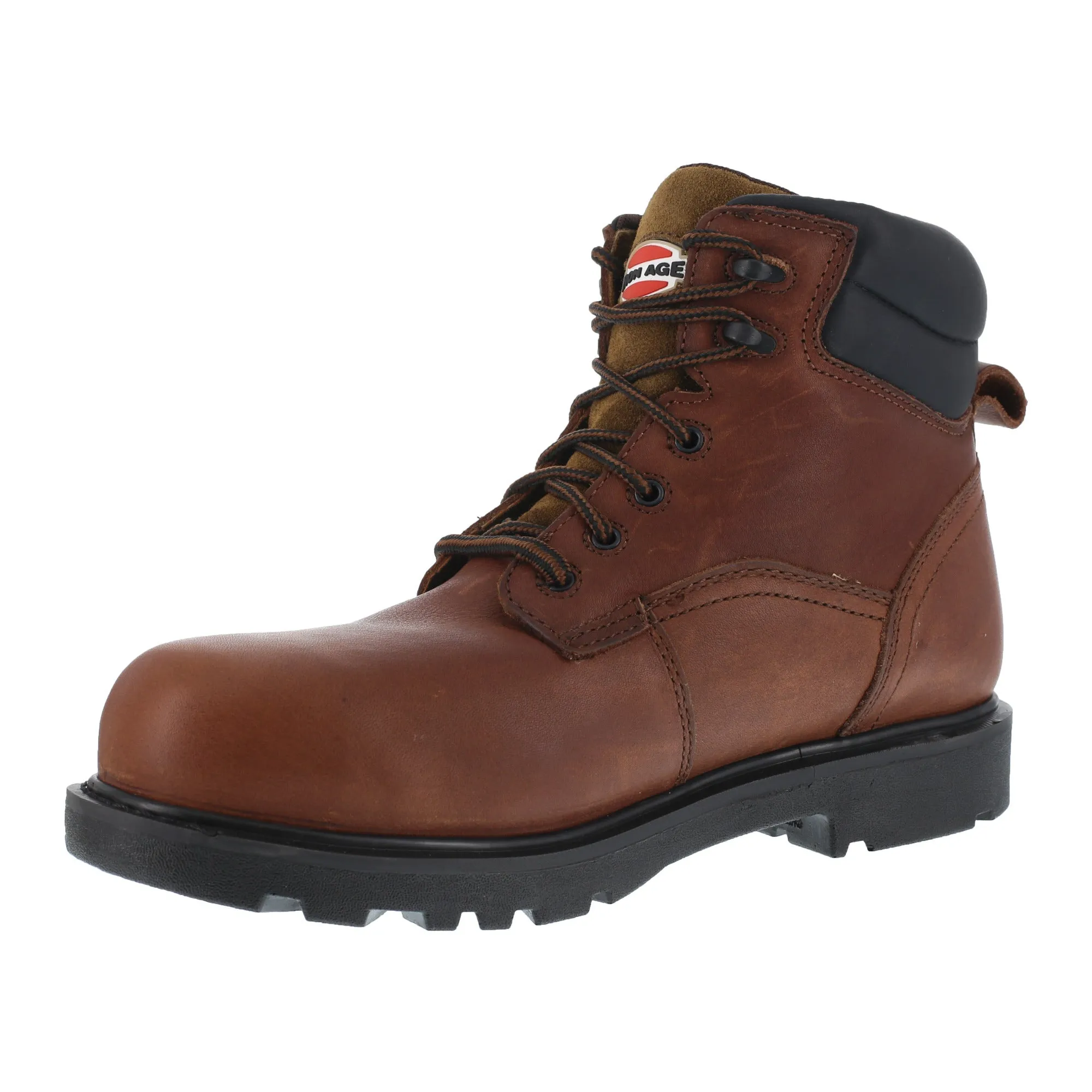 Iron Age Mens Brown WP Leather 6in Work Boots Hauler Composite Toe