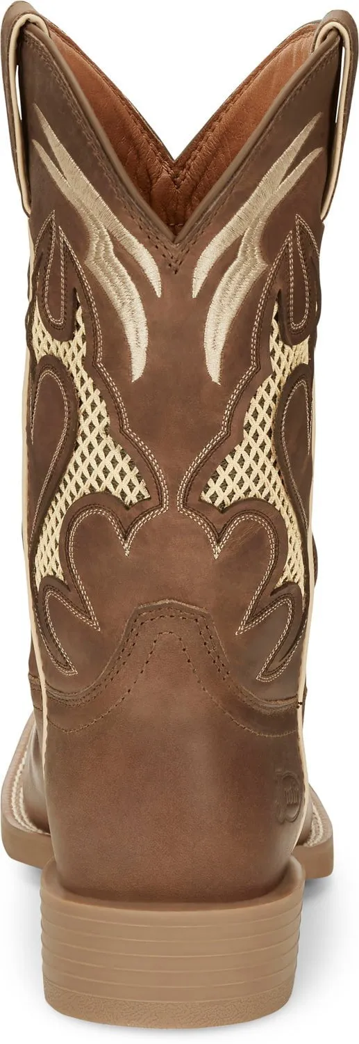 Justin 11in Mens Cider Octane Leather Cowboy Boots