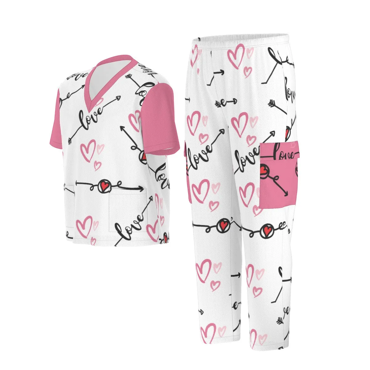 Love in Motion Unisex Scrub Set|Birdseye