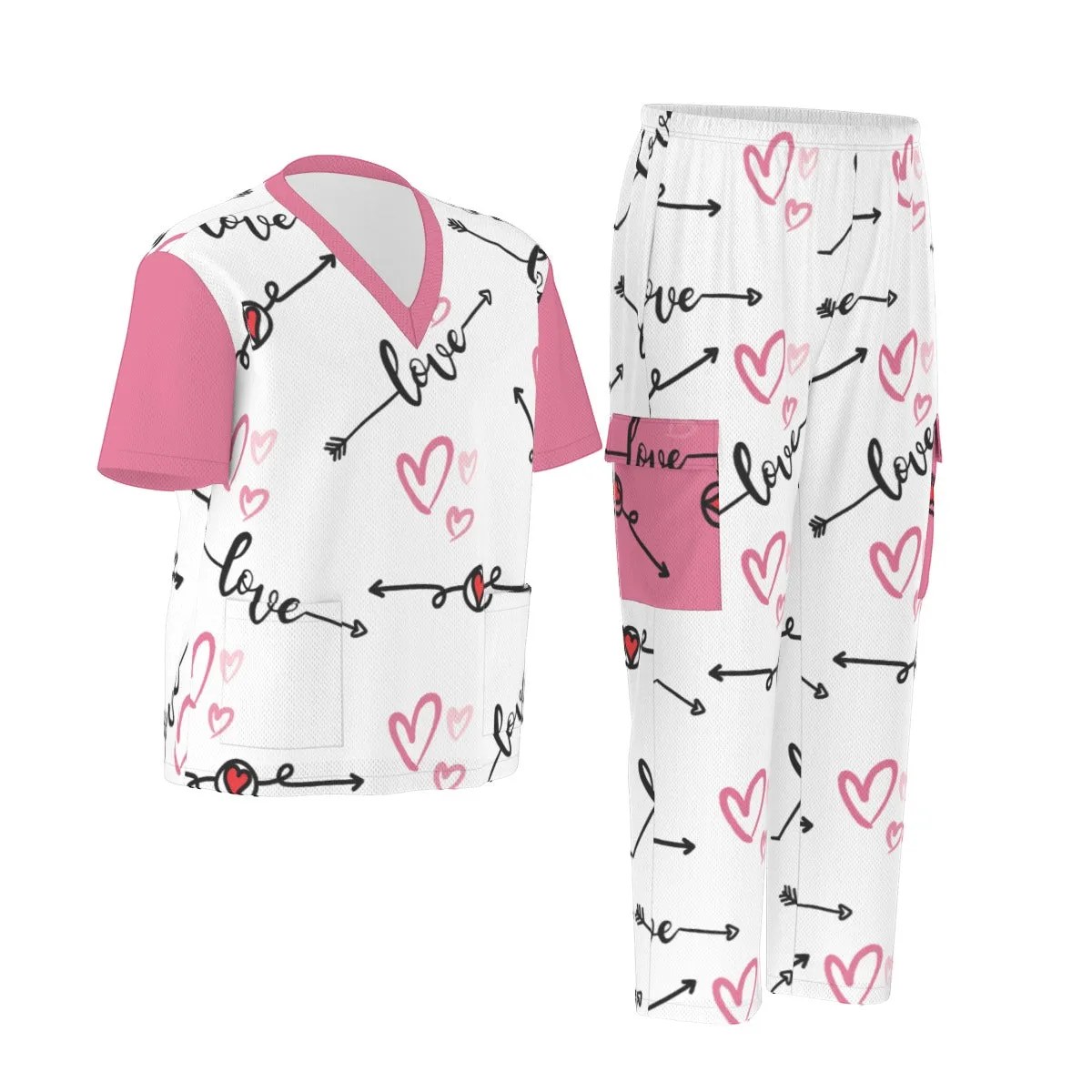 Love in Motion Unisex Scrub Set|Birdseye