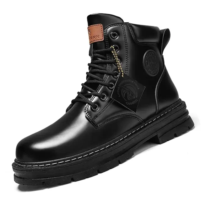 Men's Top-Class Lace-Up Leather Boots