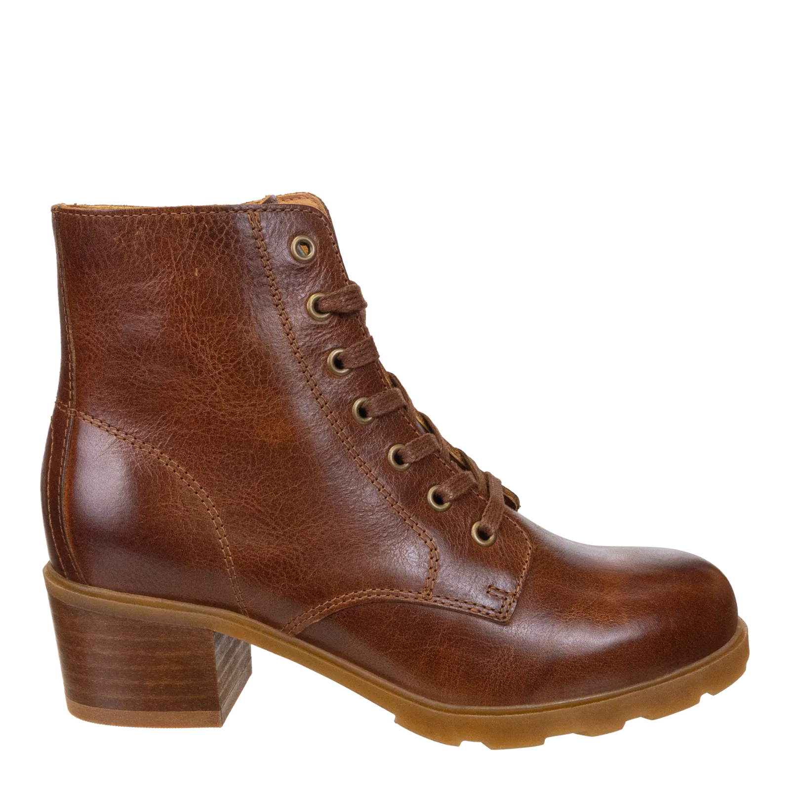 OTBT - ARC in BROWN LEATHER Heeled Ankle Boots