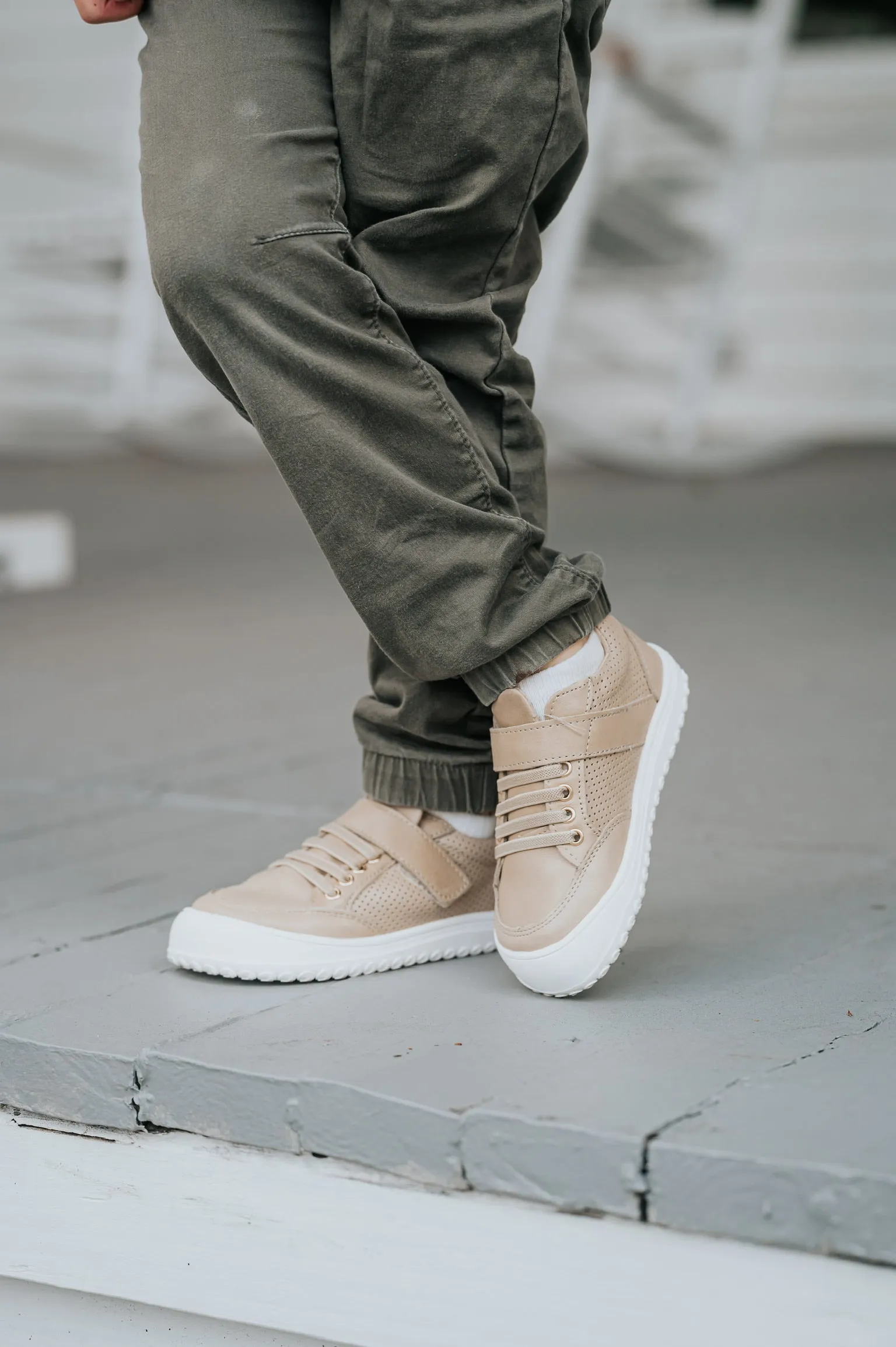 Pre-Order Play Perfect Beige Low Top {Premium Leather}