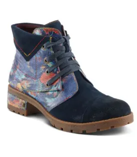 Serna in Navy Suede Multi by L Artiste