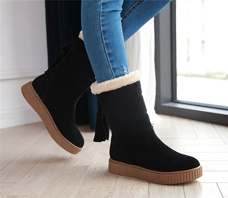 Tassels Snow Boots Flat with Casual