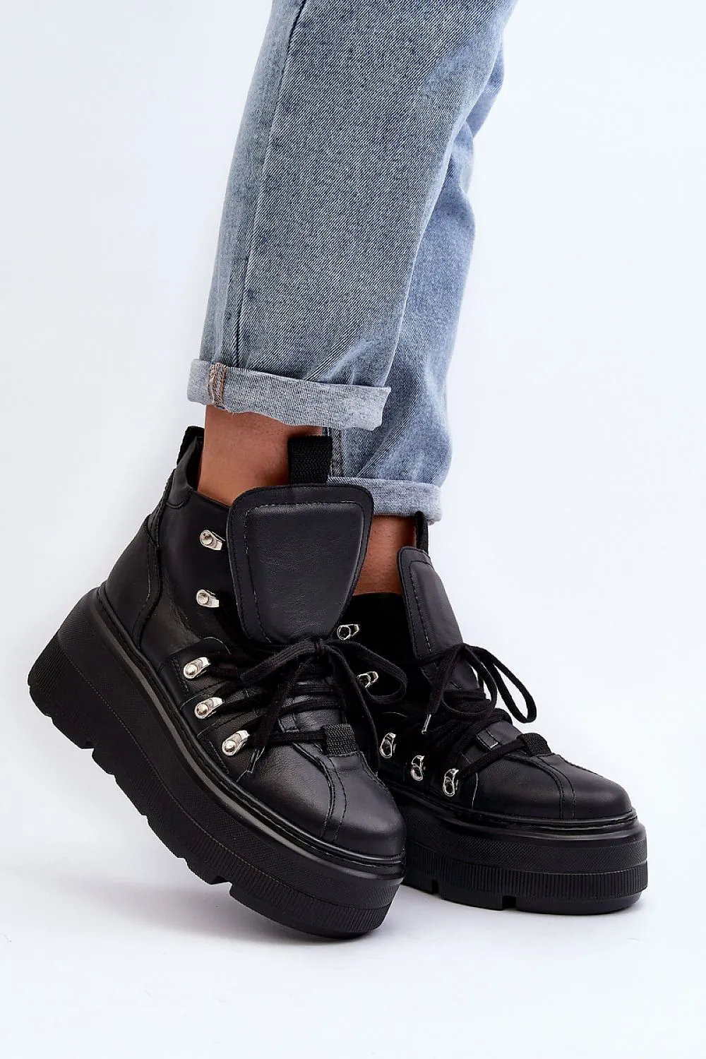 TEEK - Platform Laced High-Top Boots