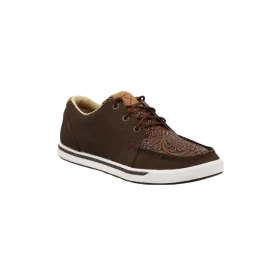 Twisted X Women's Dark Brown Tooled Leather Women's Kicks Shoes