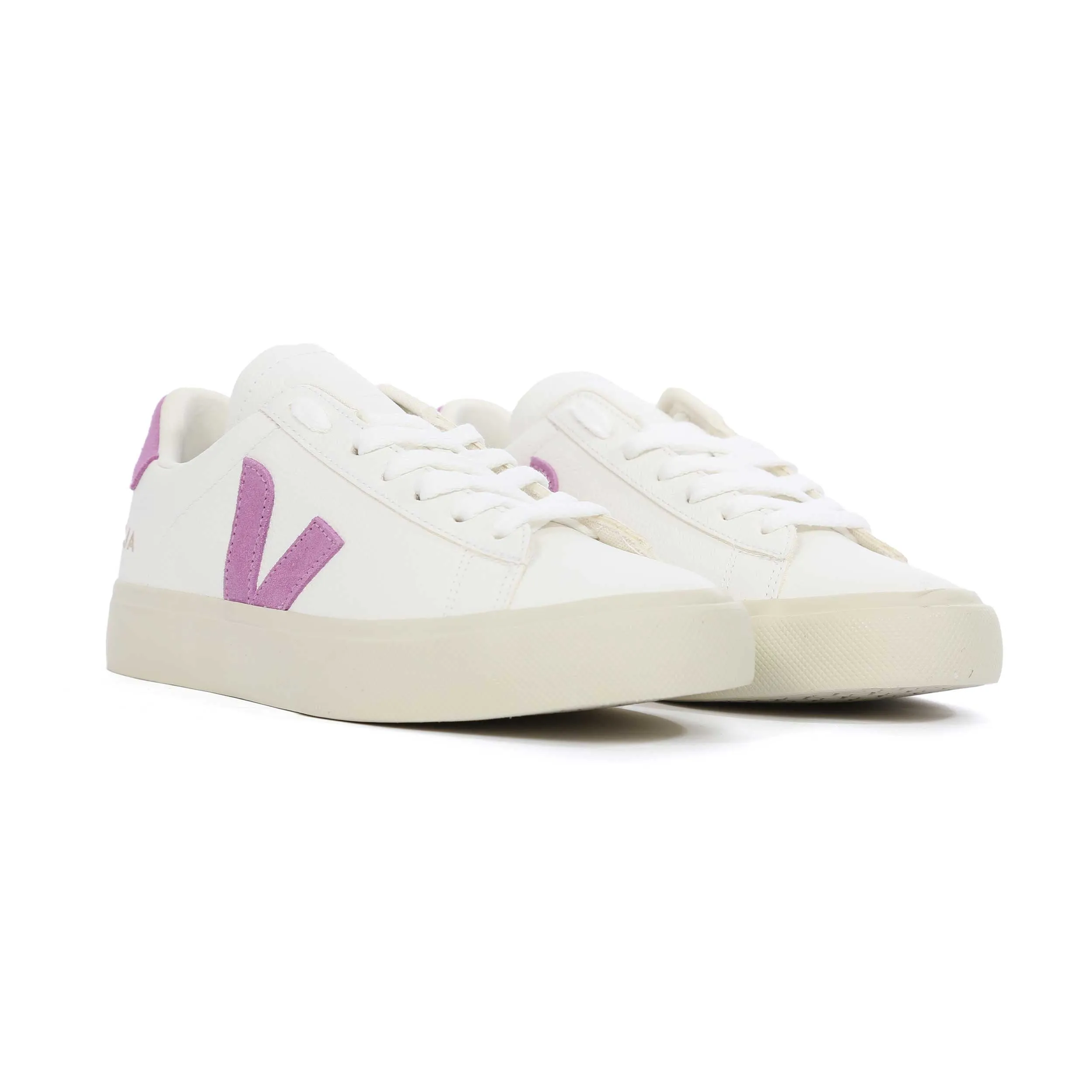 Veja Campo Ladies Trainer in Extra White & Mulberry