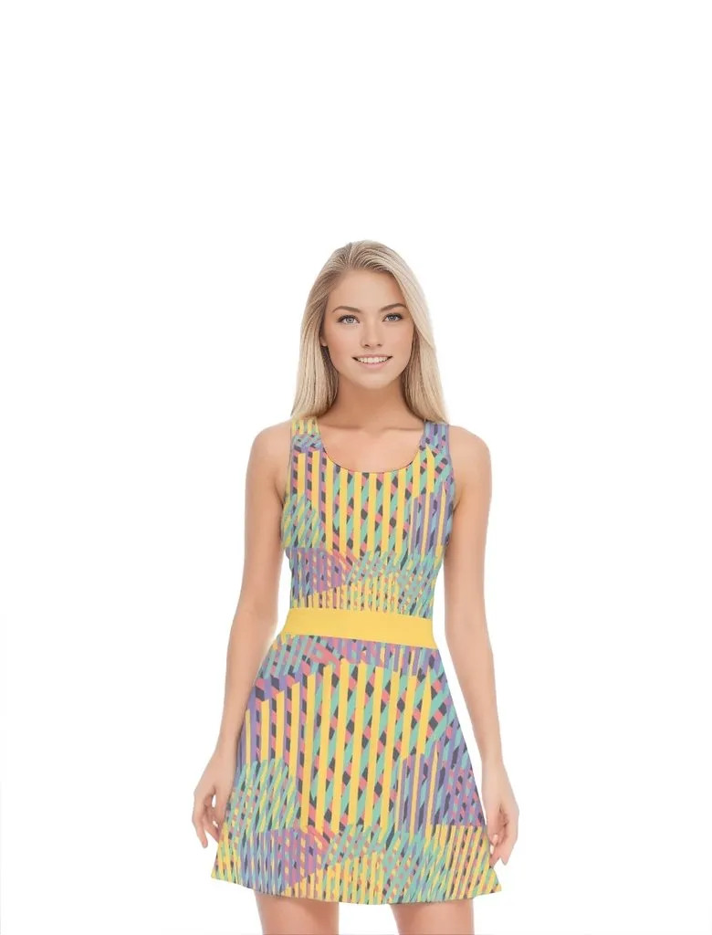 Vivid Weaved Women's Waistless Dress