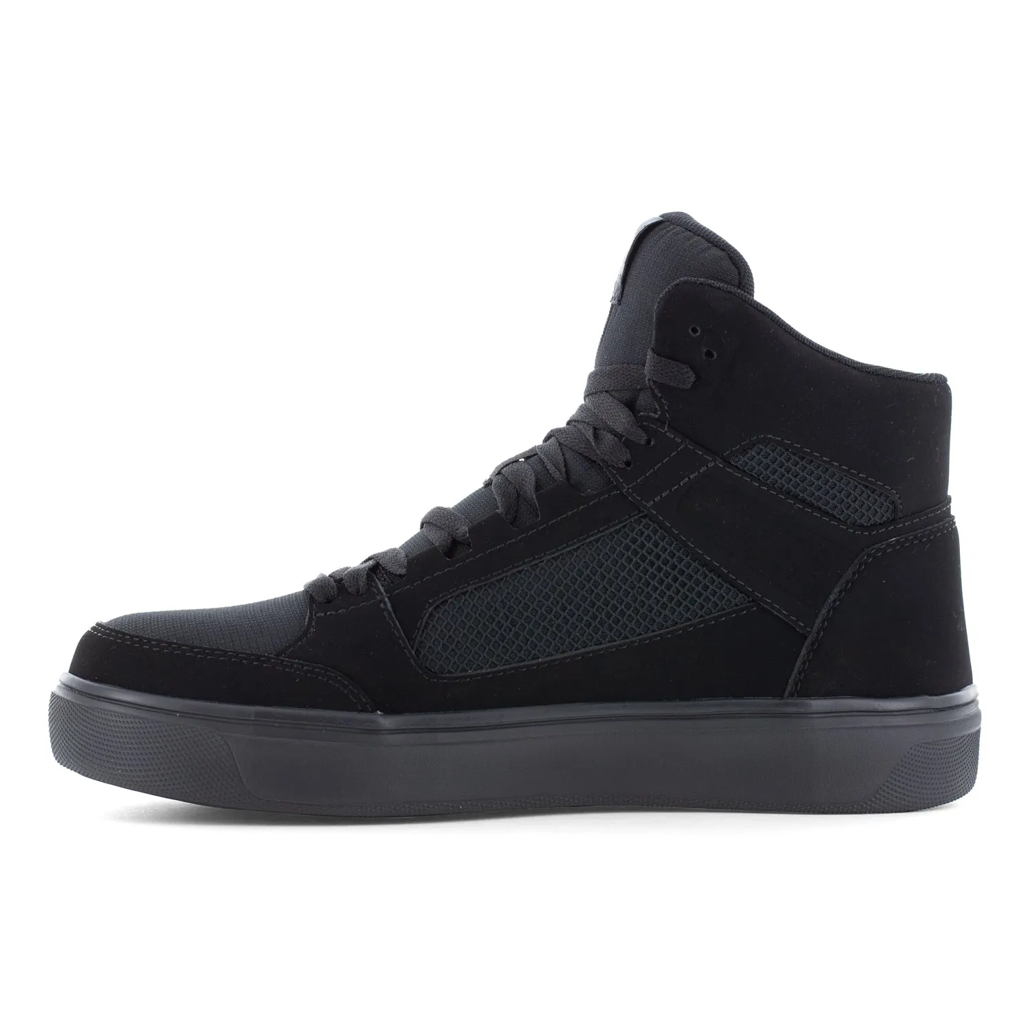 Volcom Womens Evolve Triple Black Suede Skate High Top Work Shoes