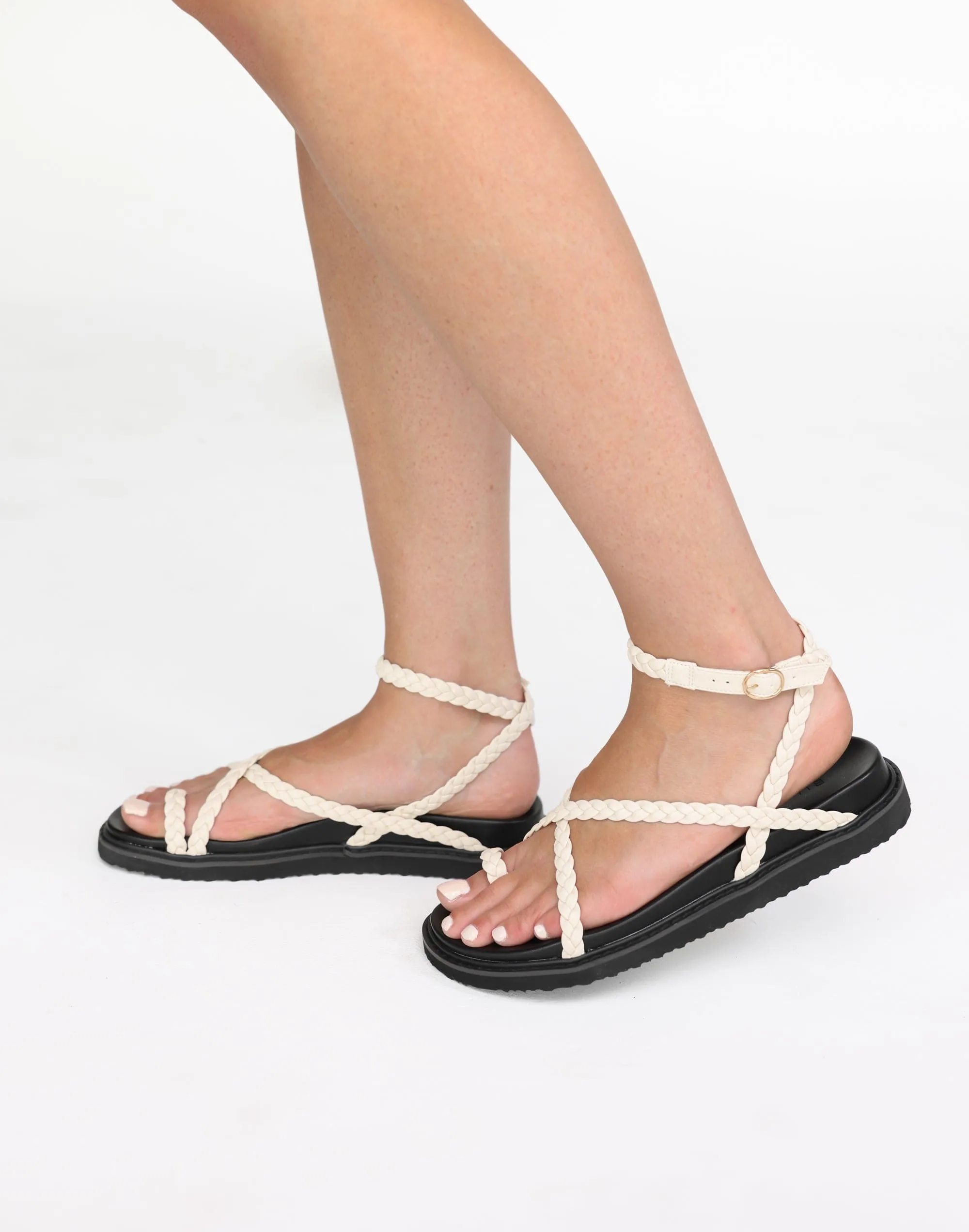 Zowie Sandals (Bone) - By Billini